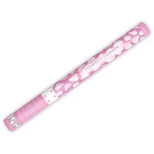 Vystreľovacie konfety 60cm – biele srdiečka