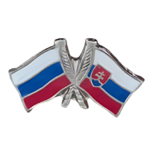 Odznak dvojvlajkový - "Slovensko-Rusko"