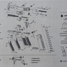 Podložka pod zbrane GLOCK – čierna