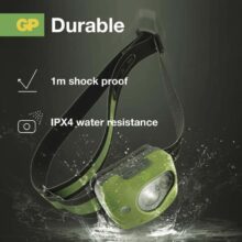 Svietidlo čelové GP Discovery CH34 LED LR03, P8554 – sivo/zelené