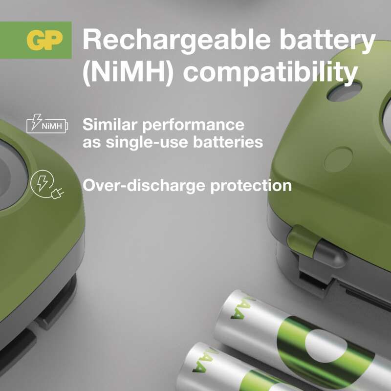 Svietidlo čelové GP Discovery CH34 LED LR03, P8554 – sivo/zelené