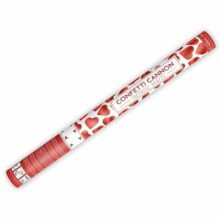 Vystreľovacie konfety 60cm – červené srdiečka