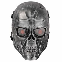 Airsoft maska Wosport Terminator, strieborná