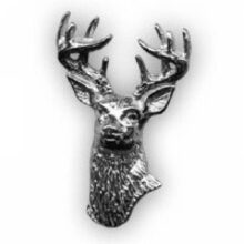 Odznak jeleň strieborný – hlava