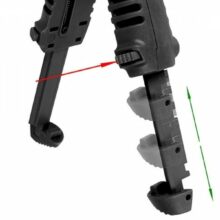 Dvojnožka pre dlhé zbrane PJ FAB Defense, kombinovaná – čierna