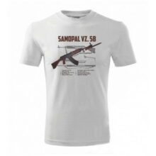 Tričko s potlačou “Samopal vz.58” – biele