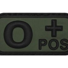 Označenie krvnej skupiny “0+ POSitive” 3D MFH 36501G – na suchý zips