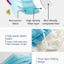 Ochranné 3-vrstové rúška 10 ks