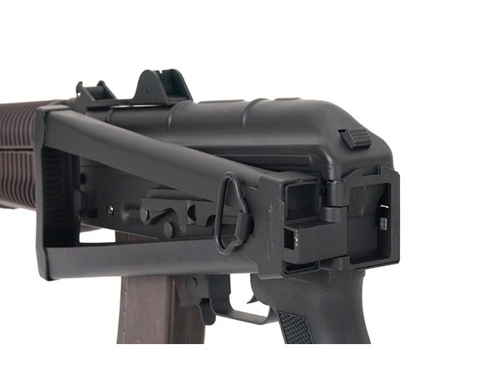 Airsoftový elektrický samopal CYMA CM.045 AKs-74U, kal. 6mm BB – čierny