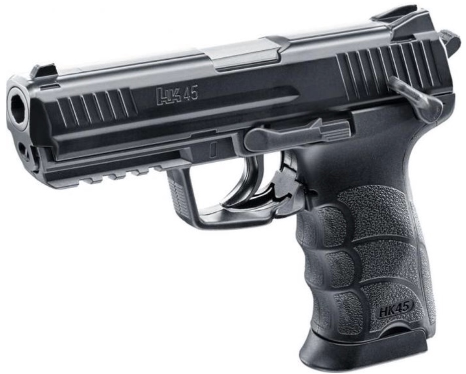 Airsoft. pištoľ Heckler & Koch HK45, kal. 6mm, CO2