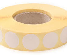 Terčové zálepky 19 mm, biele