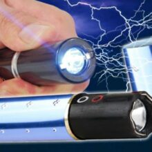 Paralyzér v tvare dámskeho rúžu s LED svietidlom – modrý