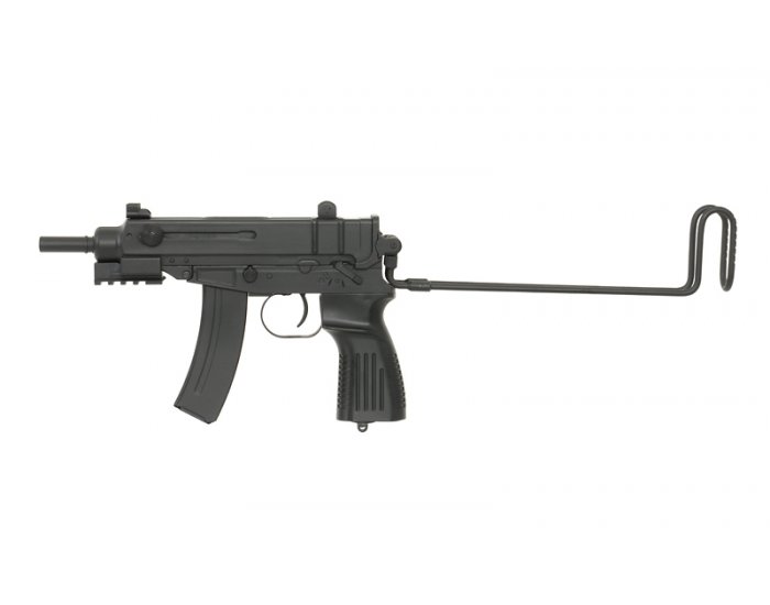 Airsoftový elektrický samopal WELL R2 Vz.61 Škorpión, kal. 6mm BB – čierny