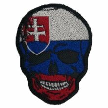 Nášivka SVK Skull, so slovenským znakom – trikolóra