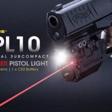 Svietidlo na pištoľ s laserom NITECORE NPL10, 300lm – čierne