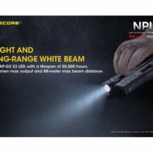Svietidlo na pištoľ s laserom NITECORE NPL10, 300lm – čierne