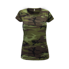 Tričko dámske Military krátky rukáv – česká maskovacia