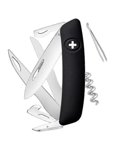 Nôž SWIZA D07 Scissors Black – čierna