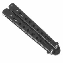 Nôž motýlik tréningový čierny