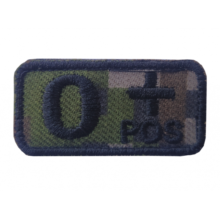 Nášivka označenie krvnej skupiny 0+ POS so SZ – SK digital les