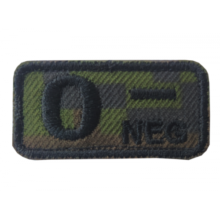 Nášivka označenie krvnej skupiny 0- NEG so SZ – SK digital les