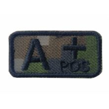 Nášivka označenie krvnej skupiny A+ POS so SZ – SK digital les