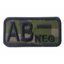 Nášivka označenie krvnej skupiny AB- Neg so SZ – SK digital les
