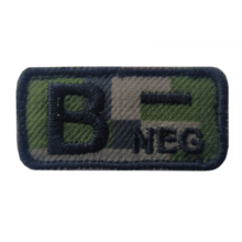 Nášivka označenie krvnej skupiny B- NEG so SZ – SK digital les