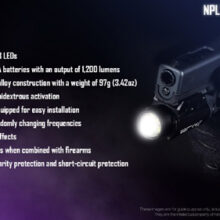 Svietidlo na pištoľ NITECORE NPL30, 1200lm – čierne