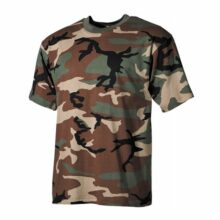 Tričko detské MFH 17011T – woodland