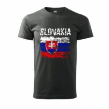 Tričko SLOVAKIA raster – čierne