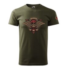 Tričko SPECNAZ Lebka – military olivové