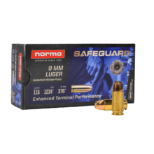 NORMA 9mm Luger JHP SAFEGUARD, 50ks