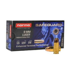 NORMA 9mm Luger JHP SAFEGUARD, 50ks