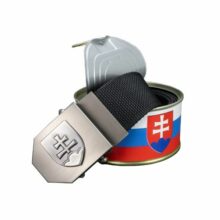 Opasok nylonový SLOVENSKO v darčekovom balení – čierny