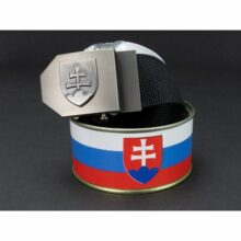 Opasok nylonový SLOVENSKO v darčekovom balení – čierny