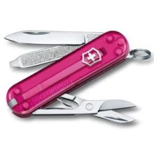 Nôž VICTORINOX 0.6223.T5G Classic SD, 58mm – transparentný ružový
