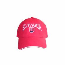 Šiltovka SLOVAKIA veľký nápis – bavlnená – červená