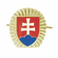 Odznak SLOVAKIA erb na čiapku – zlatý