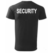 Tričko SECURITY s bielym nápisom – čierne
