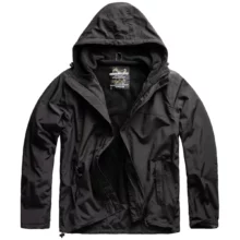 Anorak bojový SURPLUS TEX s kapucňou a so zipsom - čierny