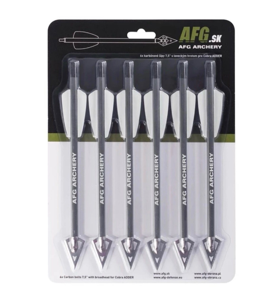 Šíp karbónový, lovecký pre EK-Archery Research™ R9 RX ADDER, 6 ks