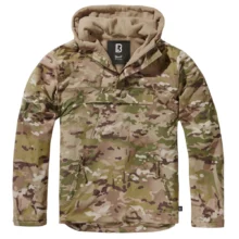 Anorak BRANDIT s kapucňou a so zipsom - tactical camo
