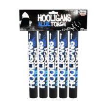 Futbalová pochodeň modrá + dym, 5ks