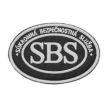 Nášivka SBS, elipsa so suchým zipsom - čierna