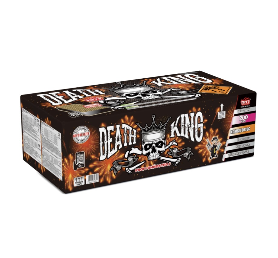 Profi ohňostroj DEATH KING 200 rán, kaliber 30mm
