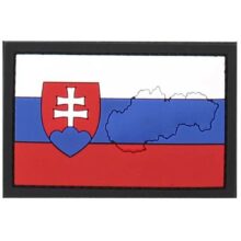 Patch vlajka SLOVAKIA kontúra PVC - trikolóra
