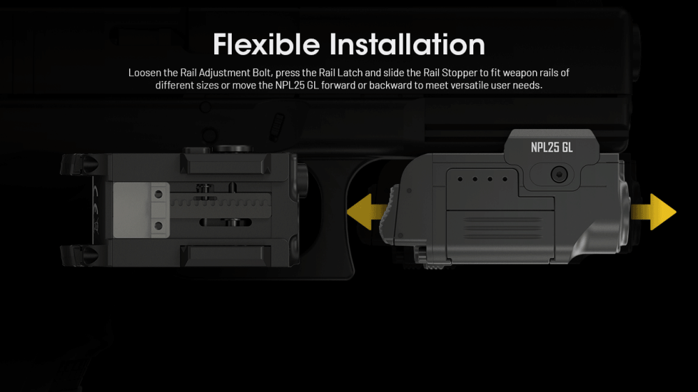 NITECORE NPL25 GL - biele svetlo + zelený laser – Obrázok 15
