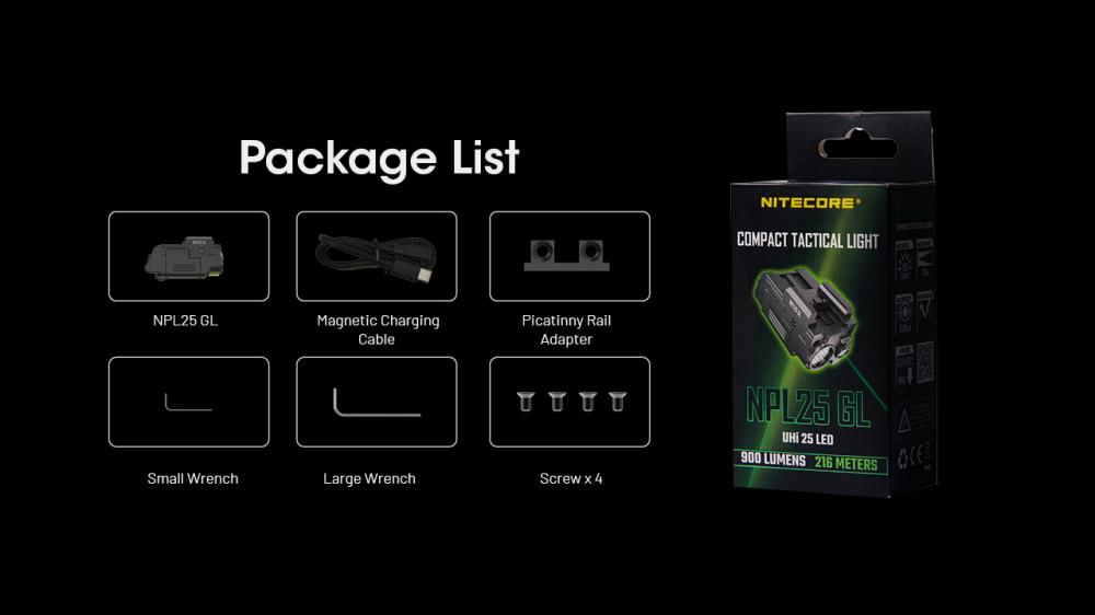 NITECORE NPL25 GL - biele svetlo + zelený laser – Obrázok 20