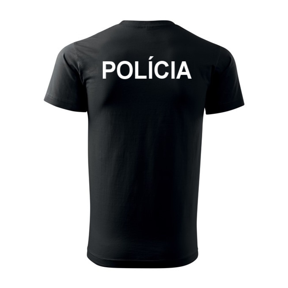 Tričko POLÍCIA - čierne – Obrázok 2
